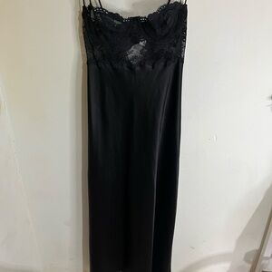 Vintage victoria secret black slip dress